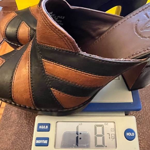 Frye Boots Goldie Mule Womens 8M Brown Leather Platform Heels Shoes Retro Y2K - Picture 12 of 12